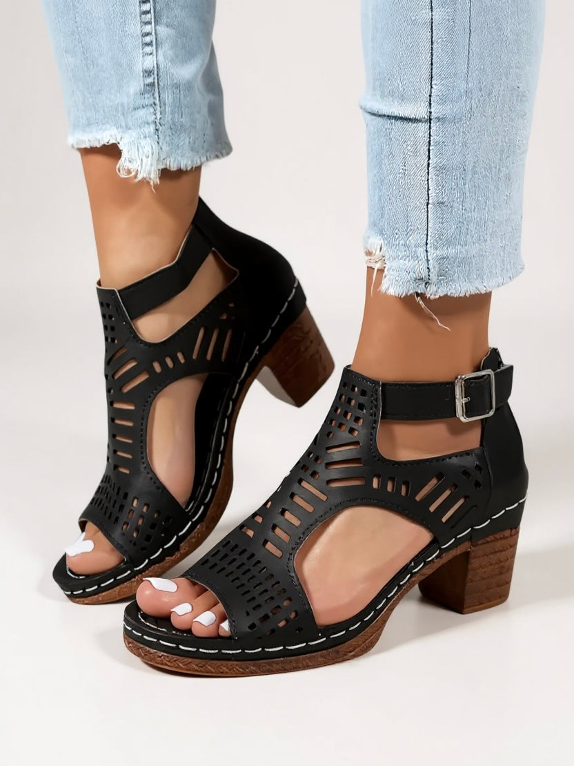 Mara Cutout Heel Sandals