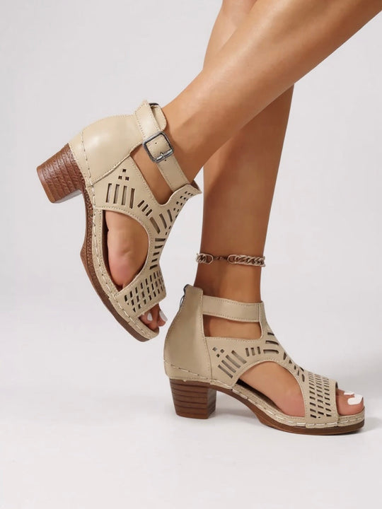 Mara Cutout Heel Sandals