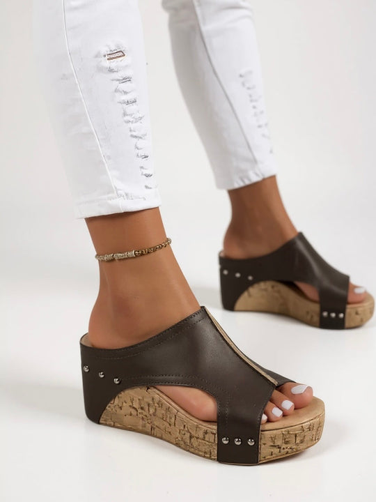 Sasha Wedge Slide Sandals