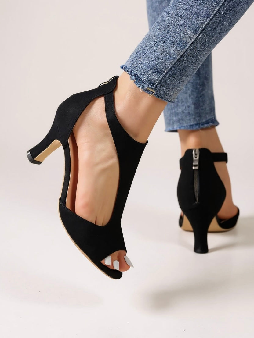 Aria Cutout Heel Sandals