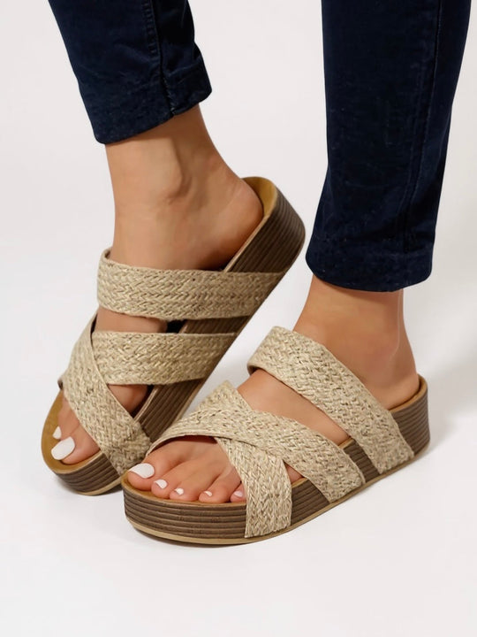 Kaia Braided Platform Sandals