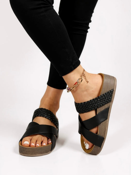 Kaia Braided Platform Sandals