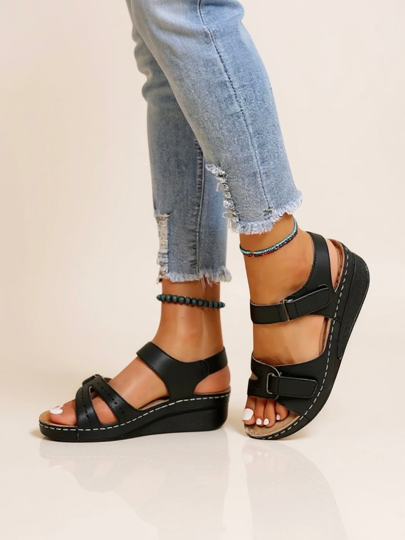Terra Adjustable Wedge Sandals