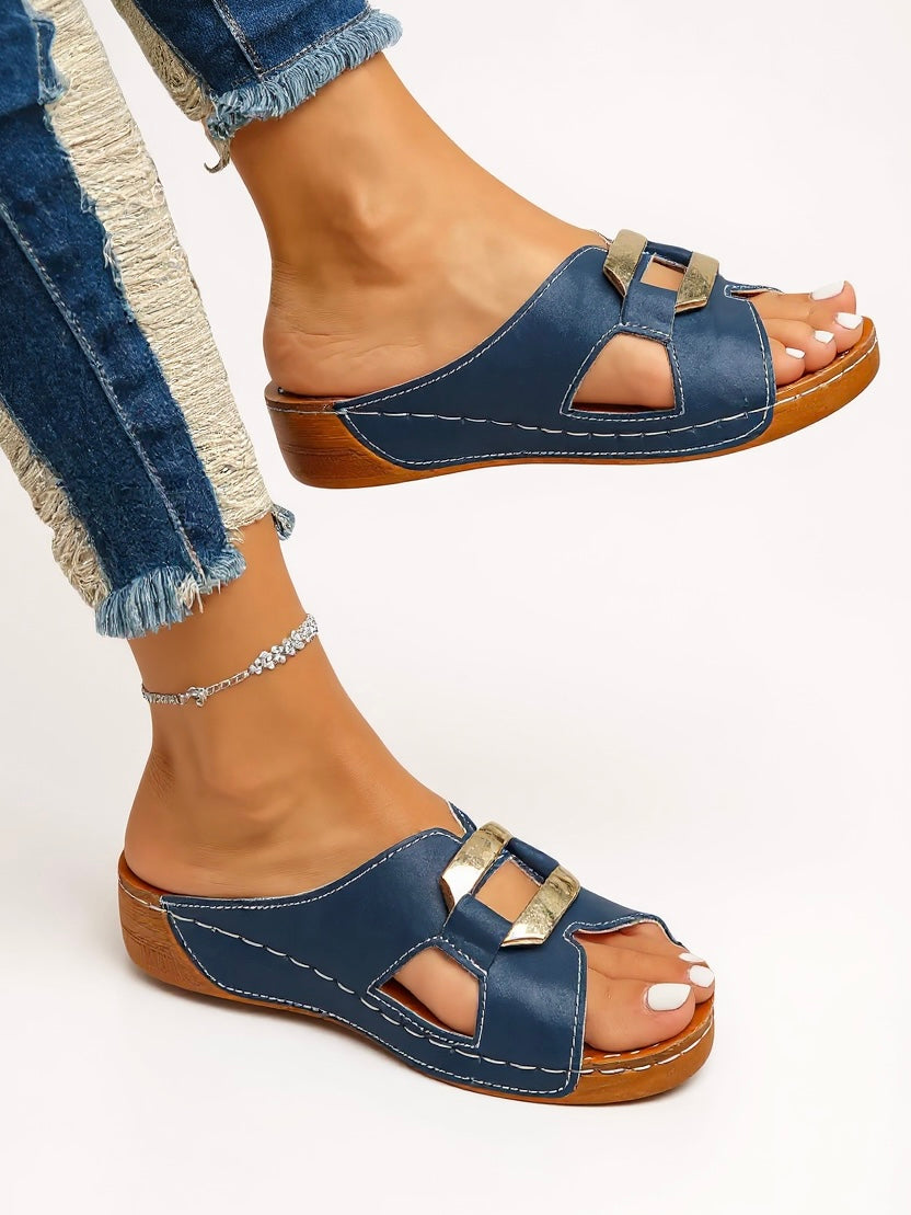 Dara Double-Buckle Slides