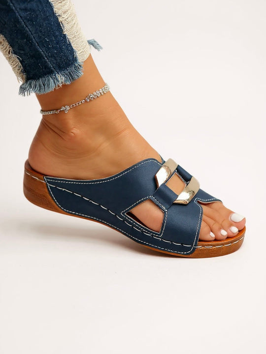 Dara Double-Buckle Slides