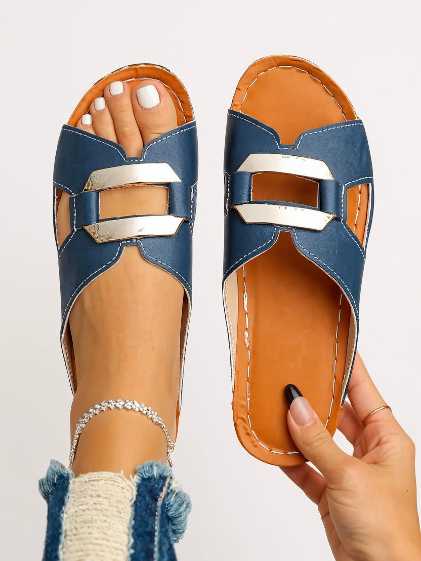 Dara Double-Buckle Slides