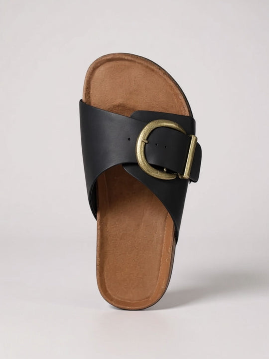 Lina Buckle Comfort Slides