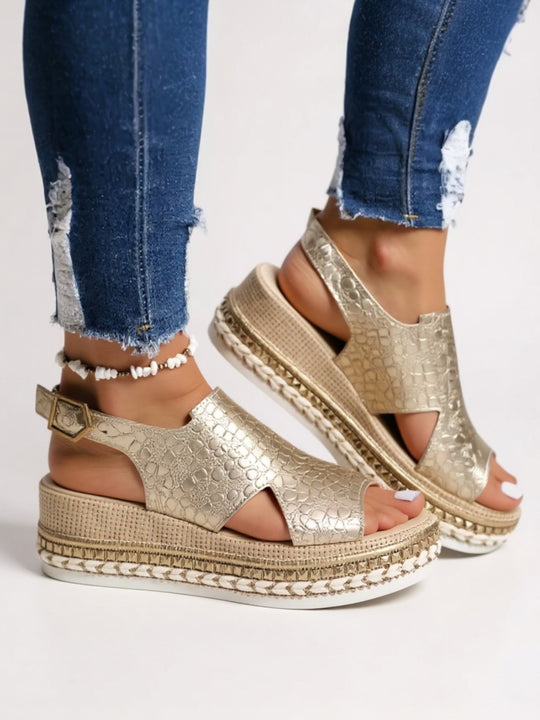Livia Metallic Platform Sandals