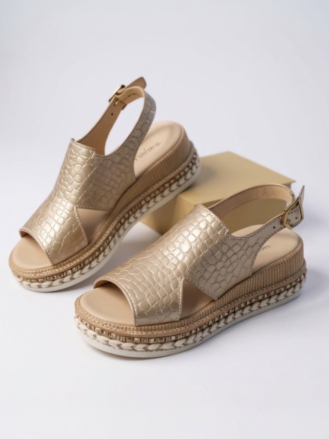 Livia Metallic Platform Sandals