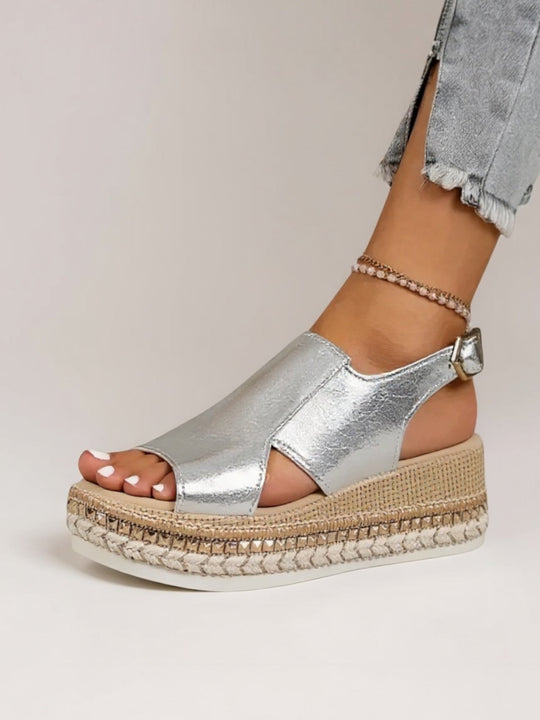 Livia Metallic Platform Sandals