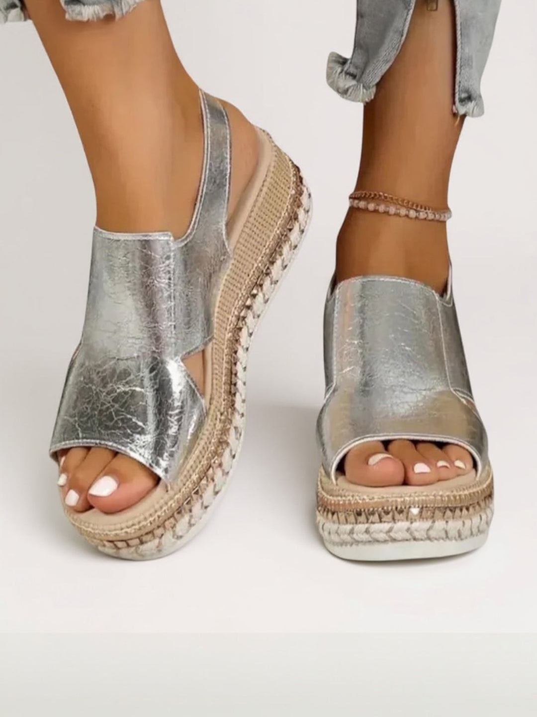Livia Metallic Platform Sandals