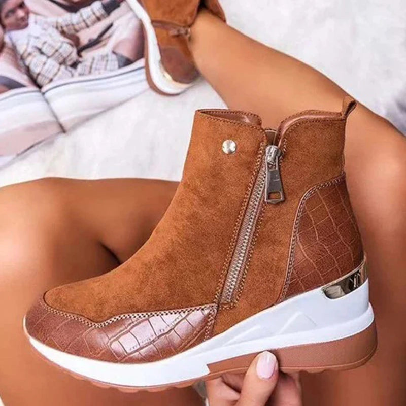 Niniane - Orthopedic Ankle Boot with Side Zipper