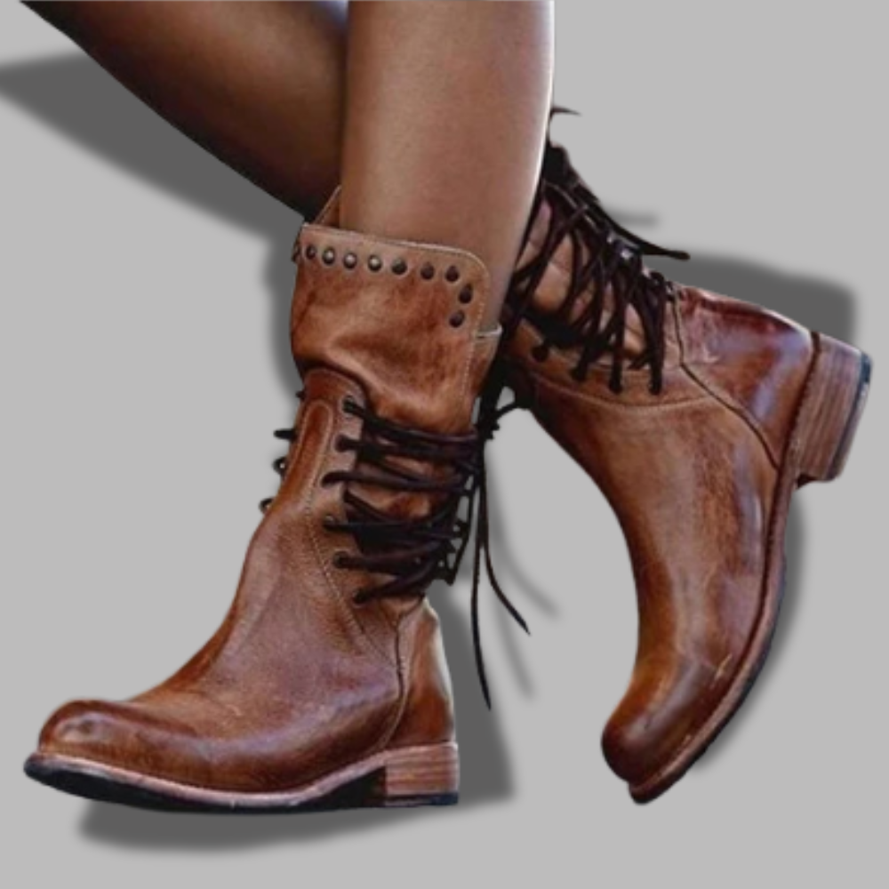 WYNONA - RUSTIC VINTAGE LEATHER BOOTS