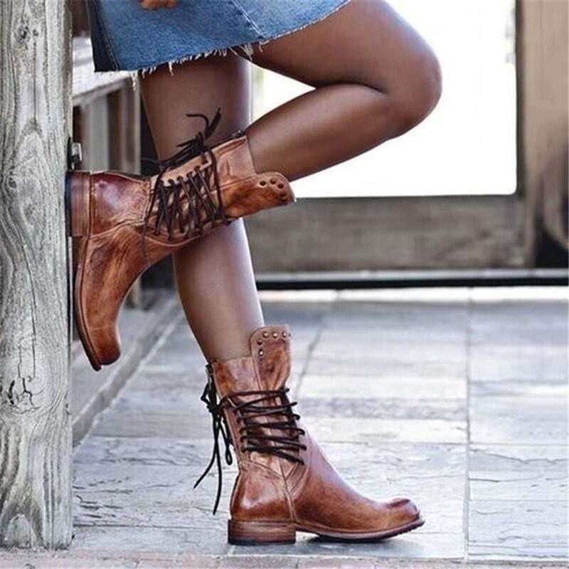 WYNONA - RUSTIC VINTAGE LEATHER BOOTS