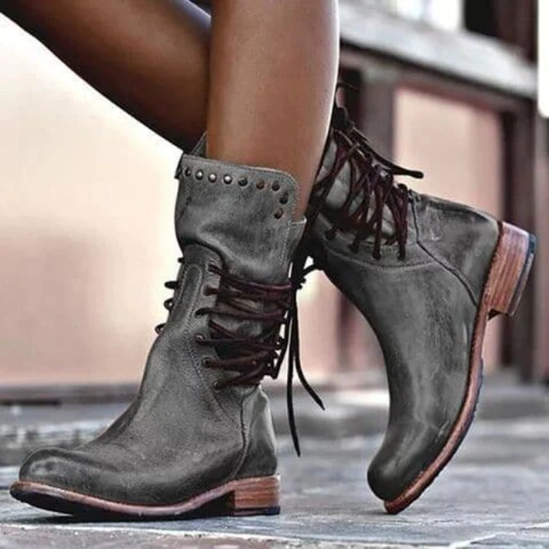 WYNONA - RUSTIC VINTAGE LEATHER BOOTS