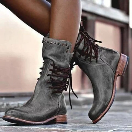WYNONA - RUSTIC VINTAGE LEATHER BOOTS