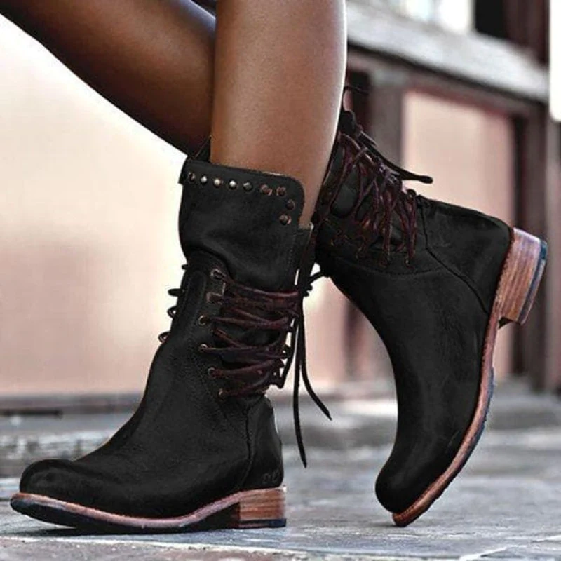WYNONA - RUSTIC VINTAGE LEATHER BOOTS