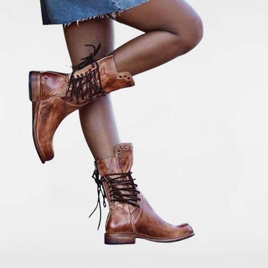 WYNONA - RUSTIC VINTAGE LEATHER BOOTS