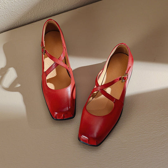 Edith Leather Mary Janes