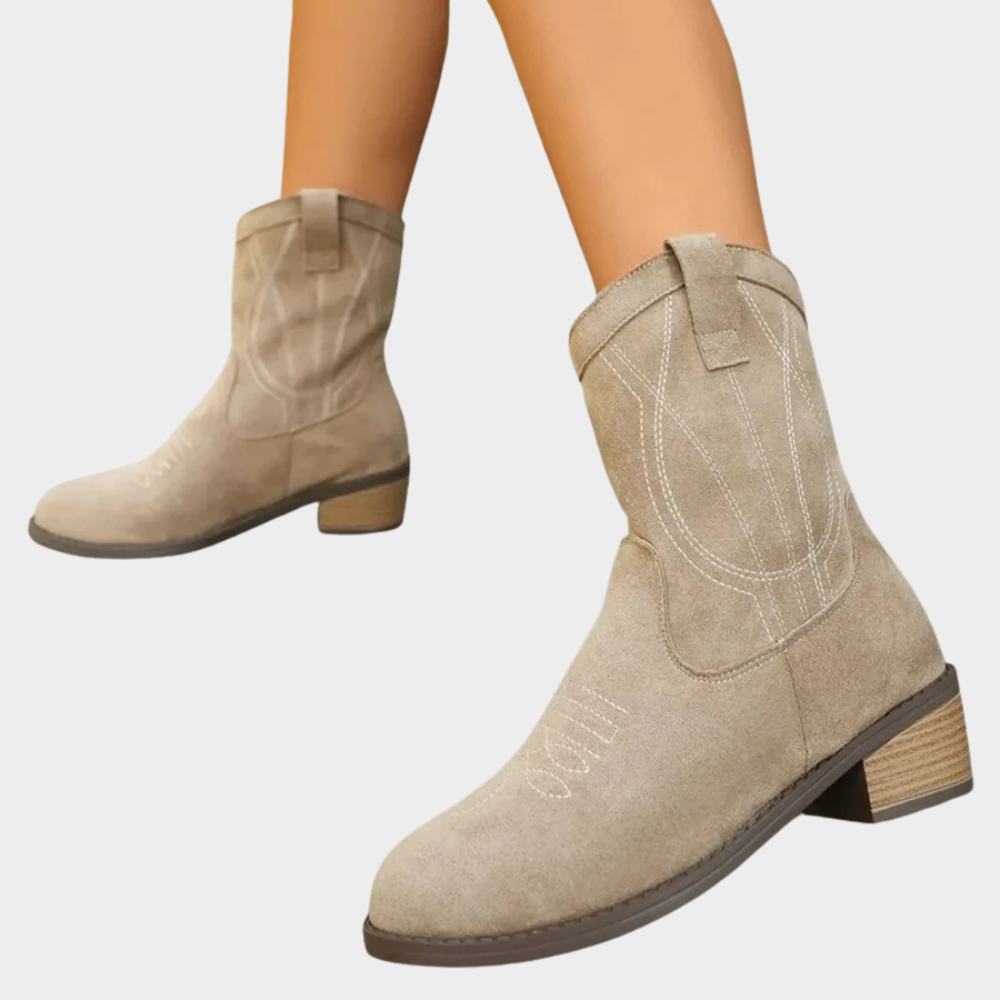 Chandler - Cowboy -Style Ankle Boots