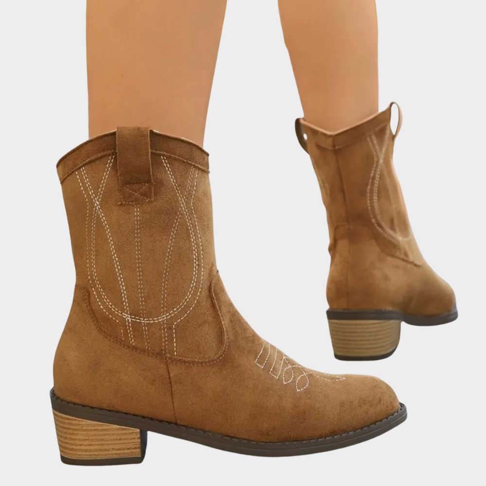 Chandler - Cowboy -Style Ankle Boots