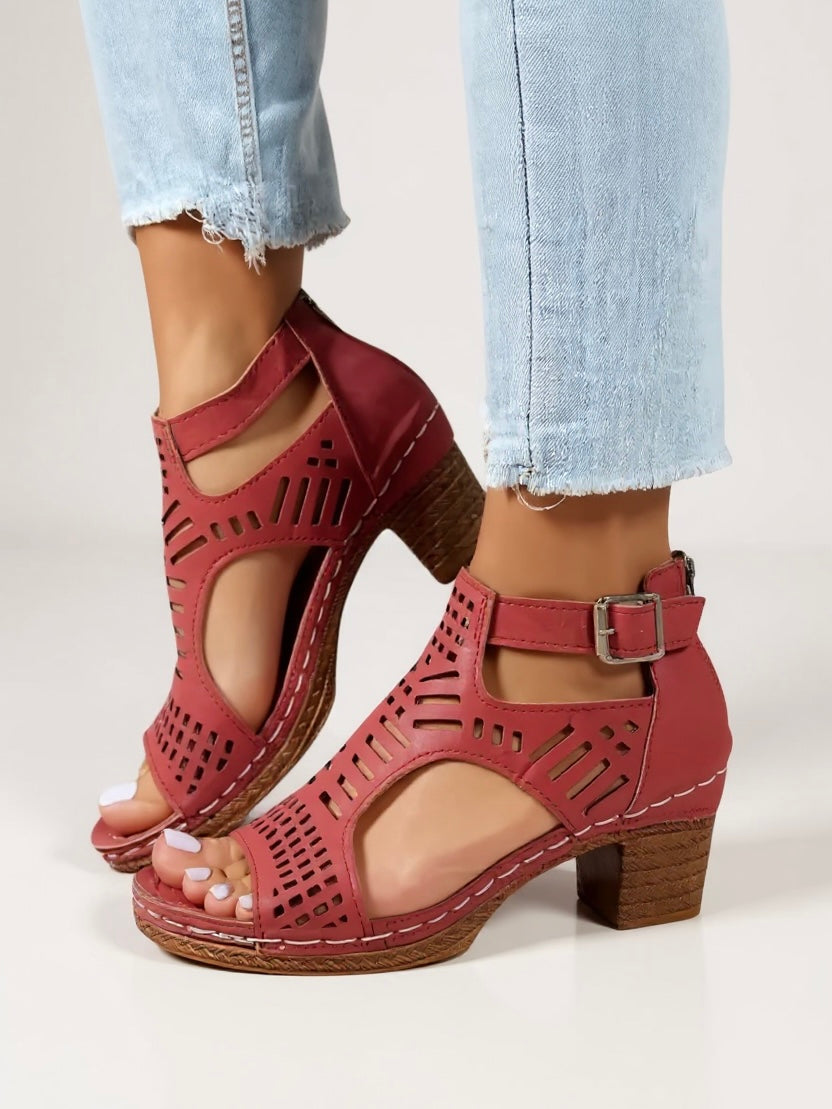 Mara Cutout Heel Sandals
