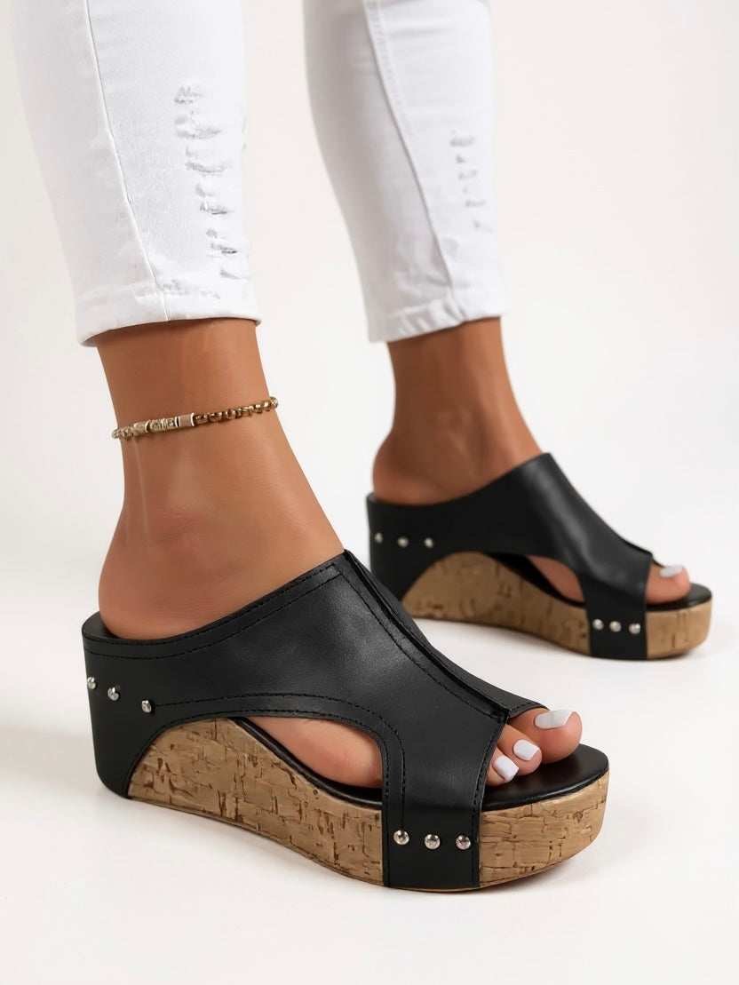 Sasha Wedge Slide Sandals