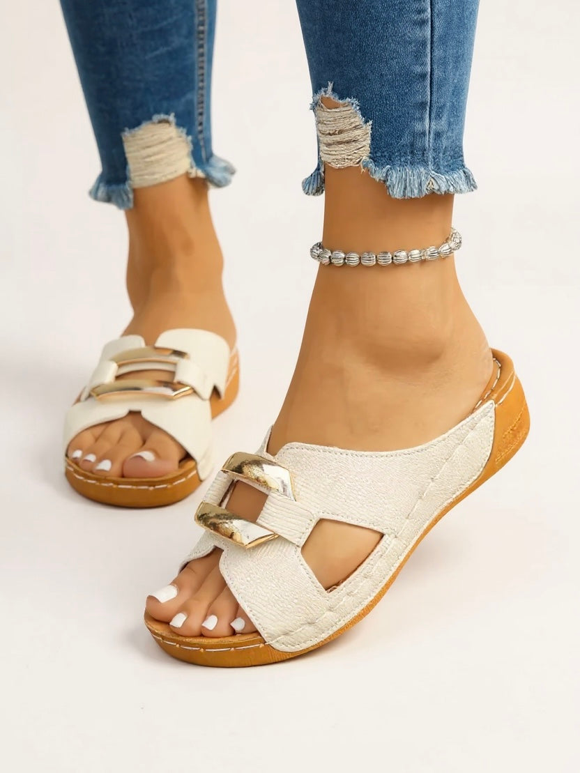 Dara Double-Buckle Slides