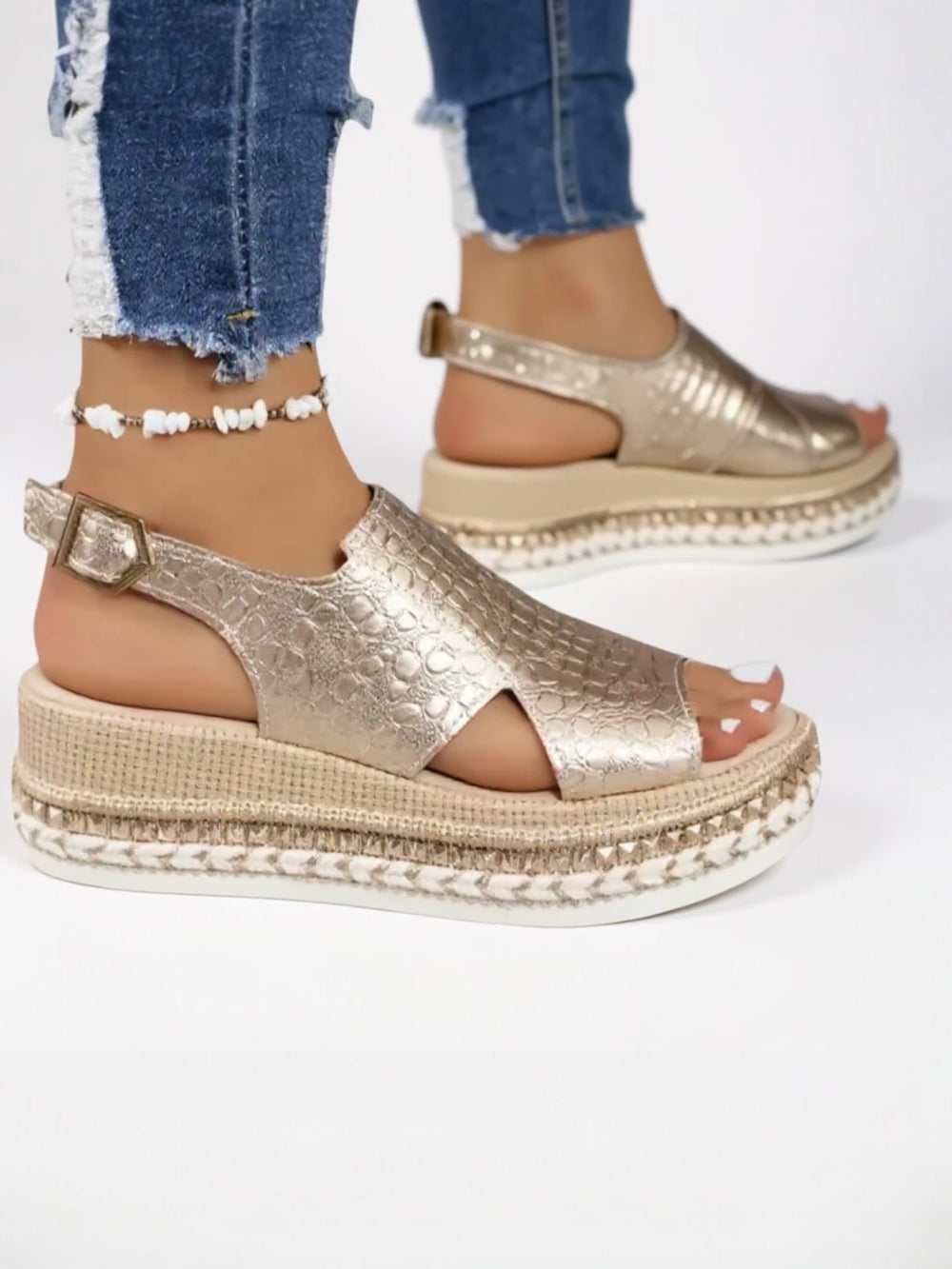Livia Metallic Platform Sandals