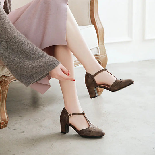 Aimy - Chunky Medium Low comfortable Heels